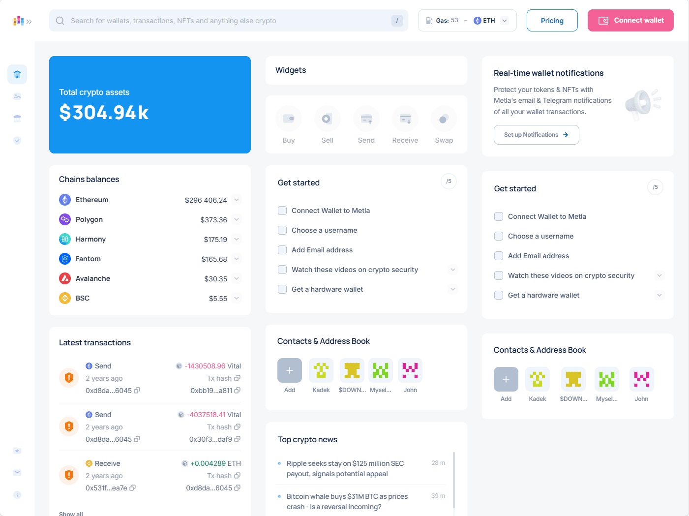 White Label Crypto Dashboard