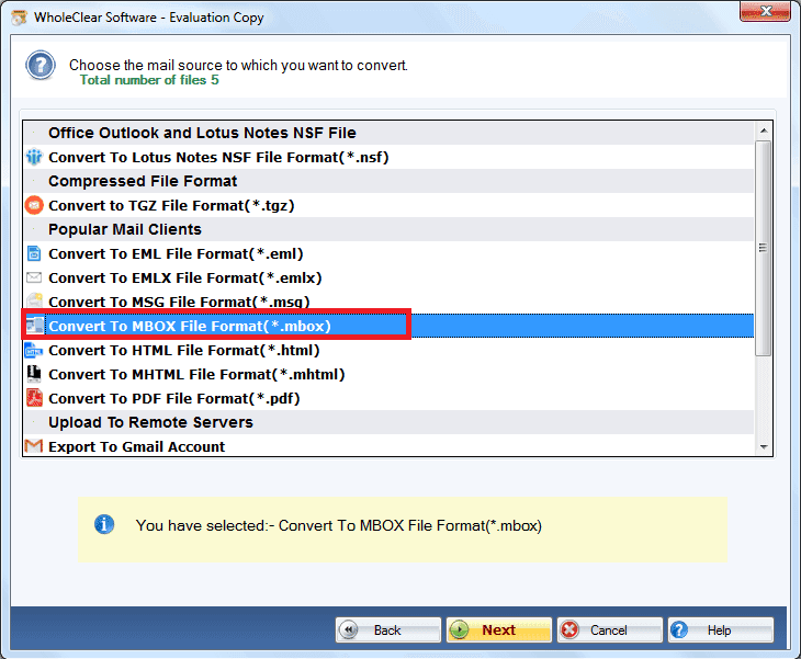 WholeClear PST to MBOX Converter