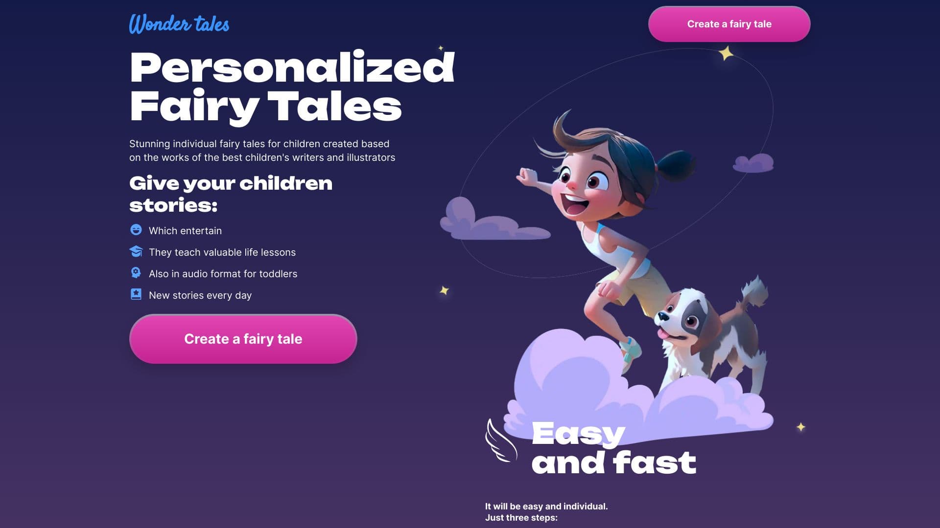 Wondertales -- Bedtime Story Generator