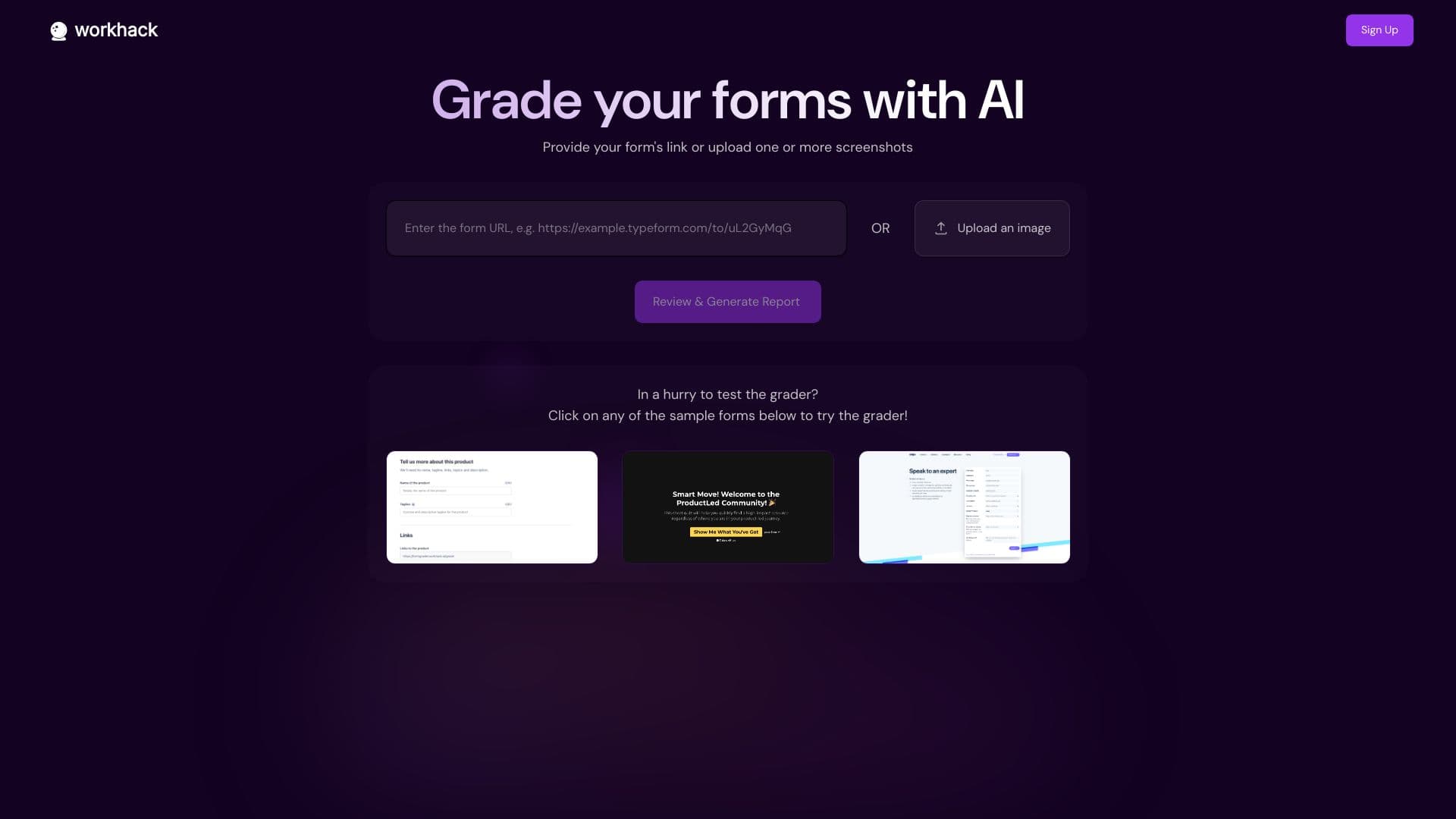 WorkHack表单调优器