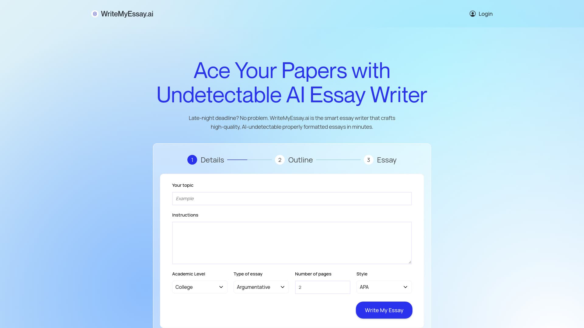 Writemyessay AI