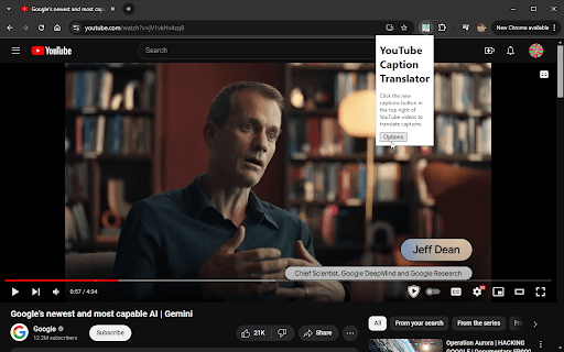 Youtube Caption Translator