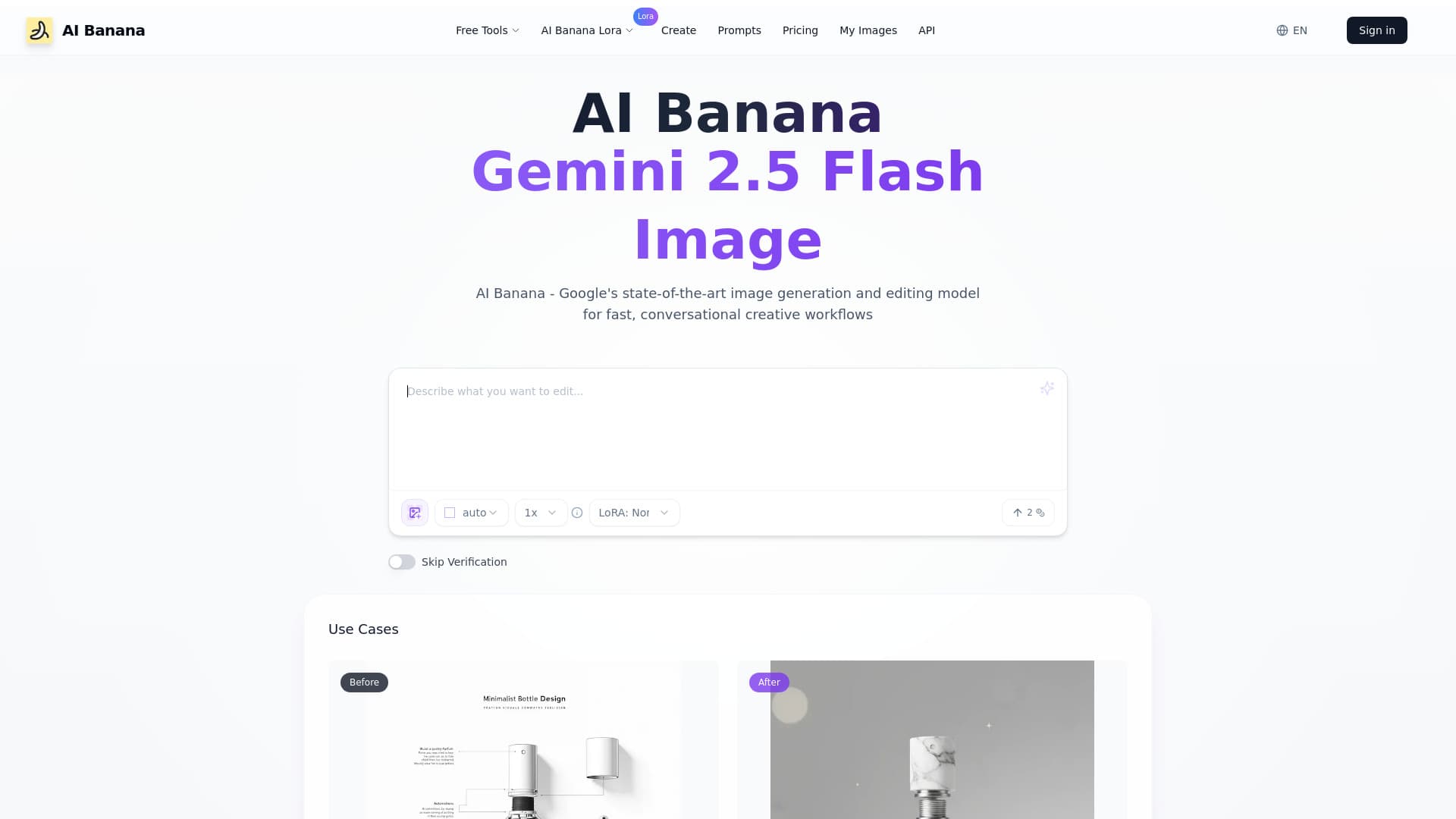 AI Banana - Advanced Gemini 2.5 Flash Image Editor - Free To Use
