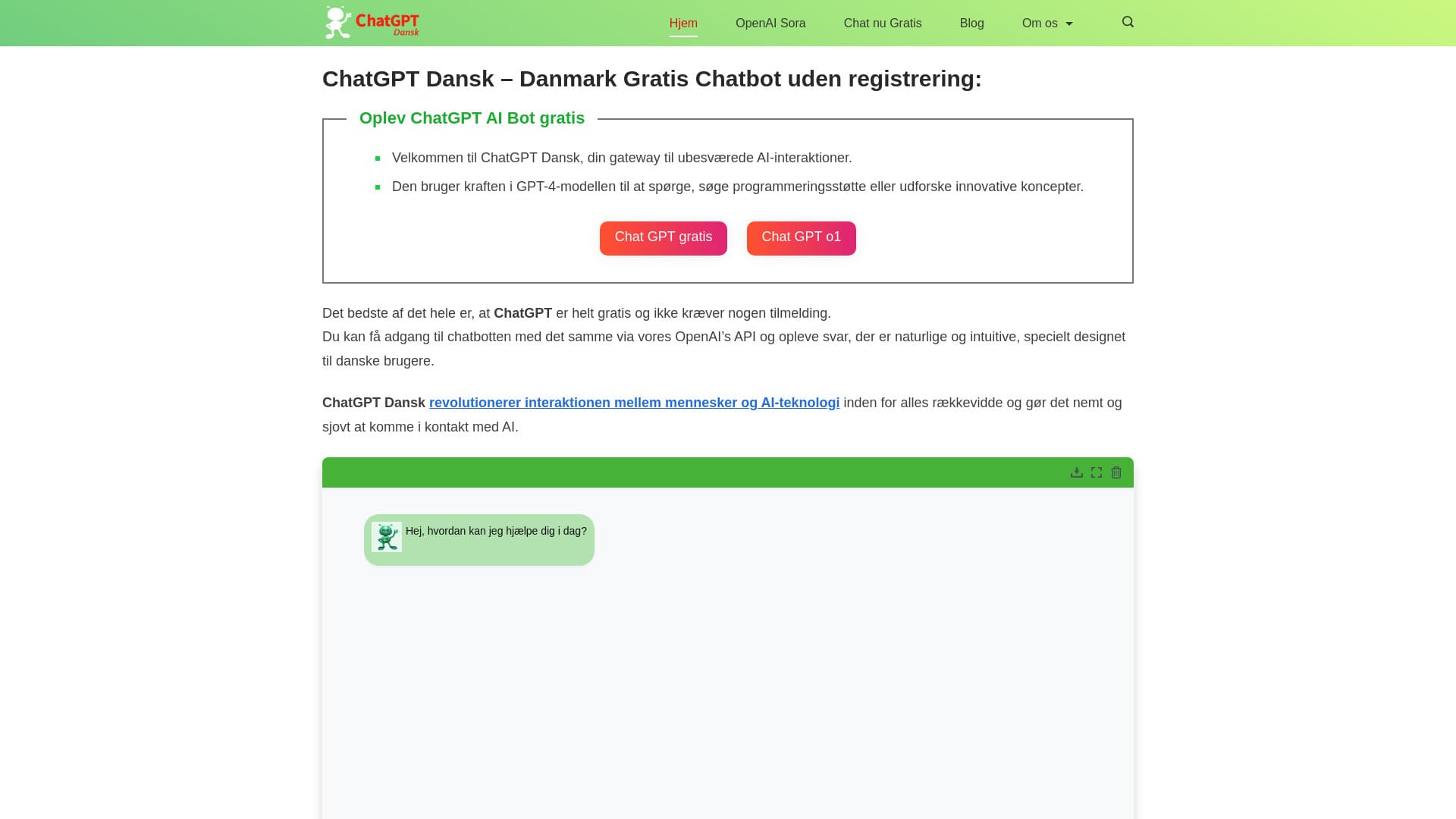 Chatgpt Dansk