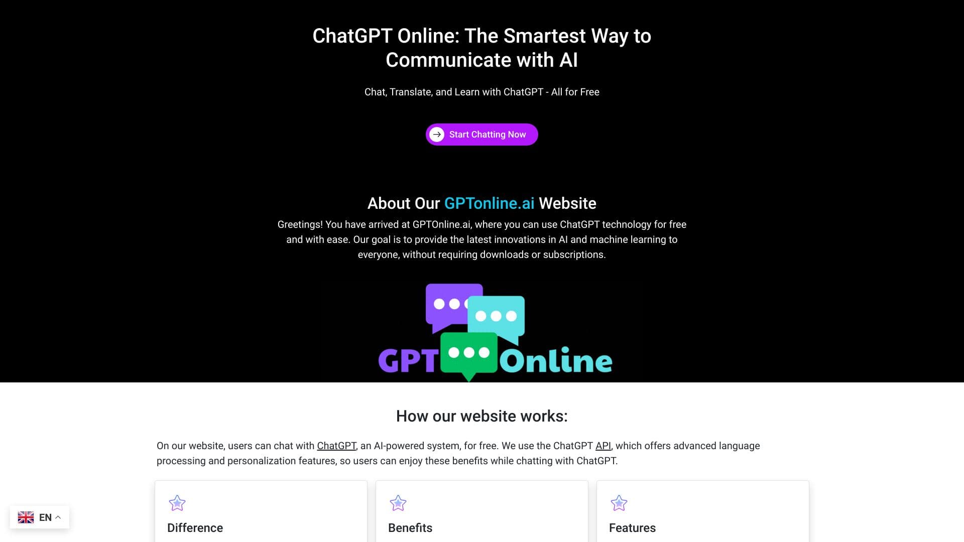 Chatgpt Online - Gptonline AI