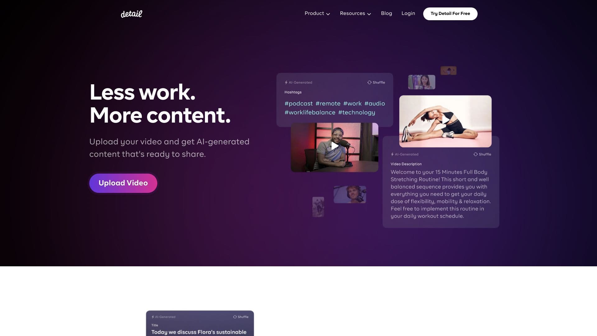 Detail AI Video Content Maker