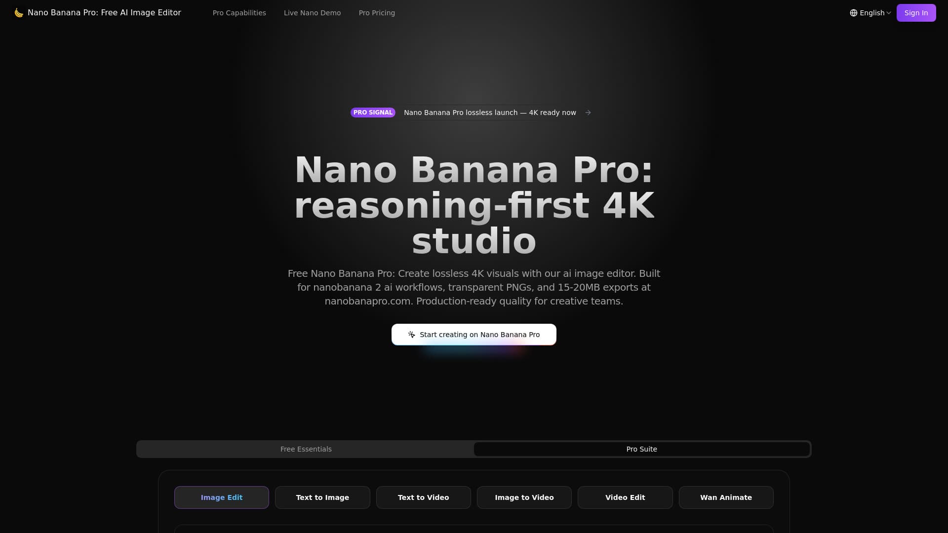 Nano Banana Pro: Free AI Image Editor - 4k Visuals In 10s