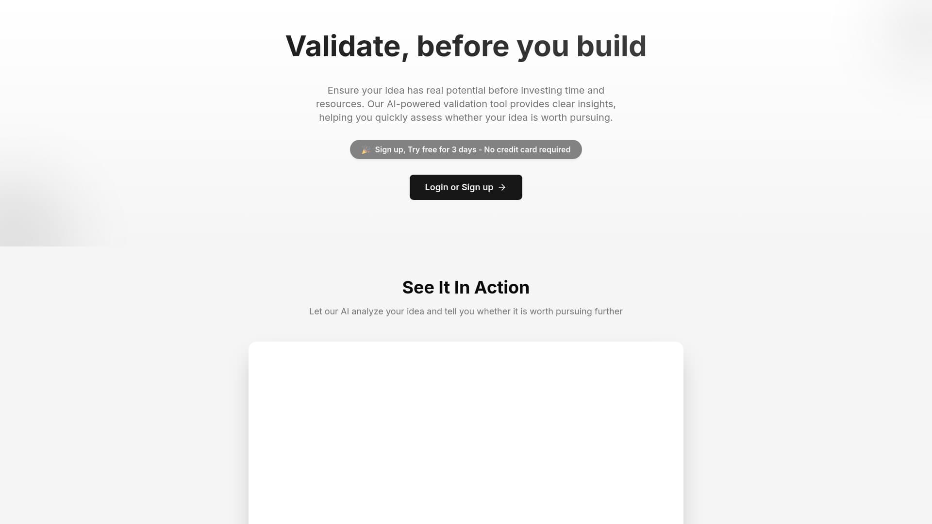 Validate-first
